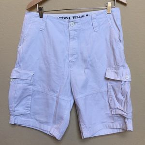 Nautica Men’s Shorts White Cargo 34